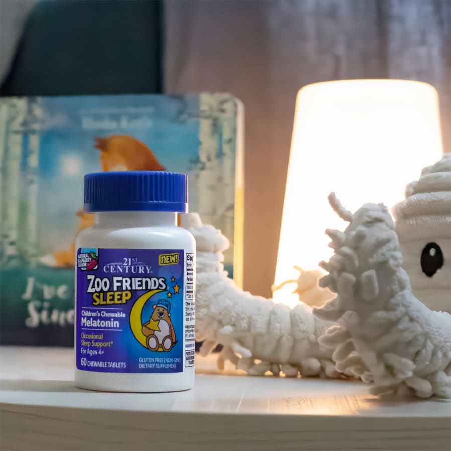 21st Century Zoo Friends Sleep, Children's Chewable Melatonin, Ages 4+, Raspberry, 60 Chewable Tablets, view 4