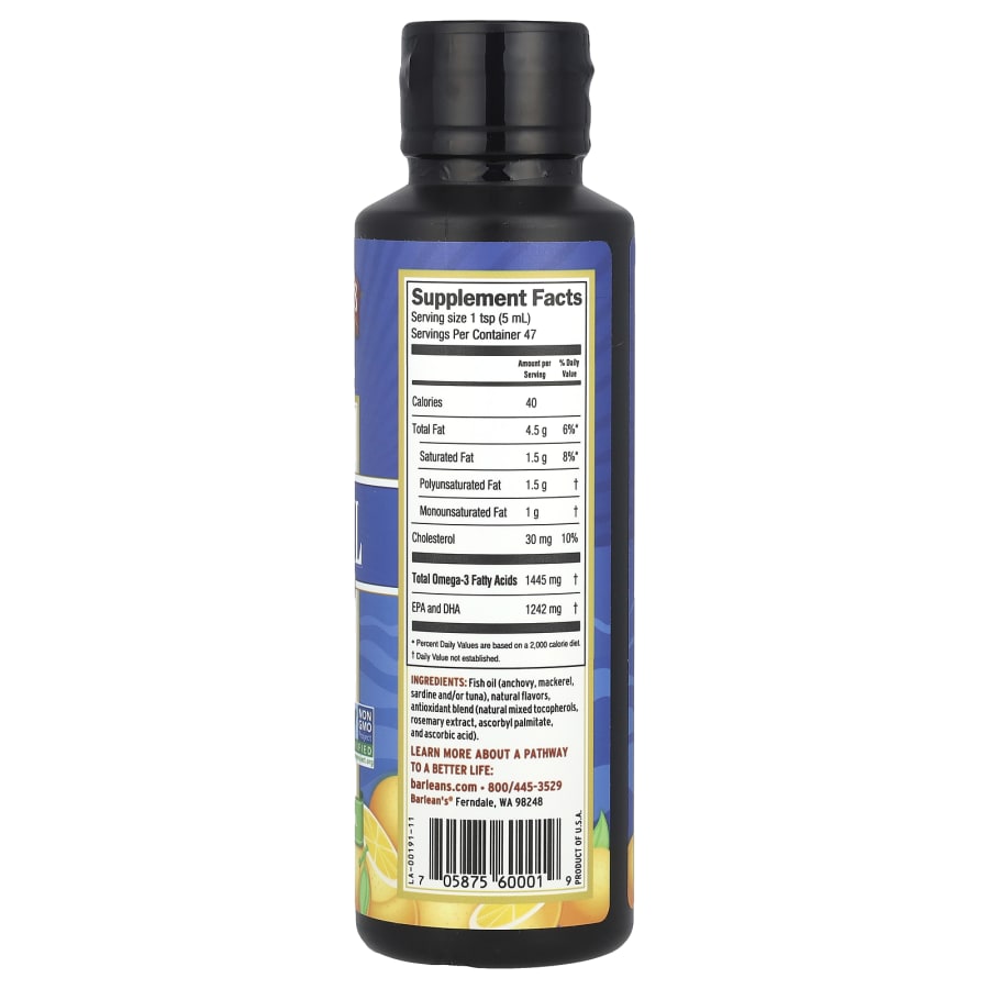 Barlean's Fresh Catch®, Fish Oil, Omega-3 EPA/DHA, Orange, 8 fl oz (236 ml), view 2