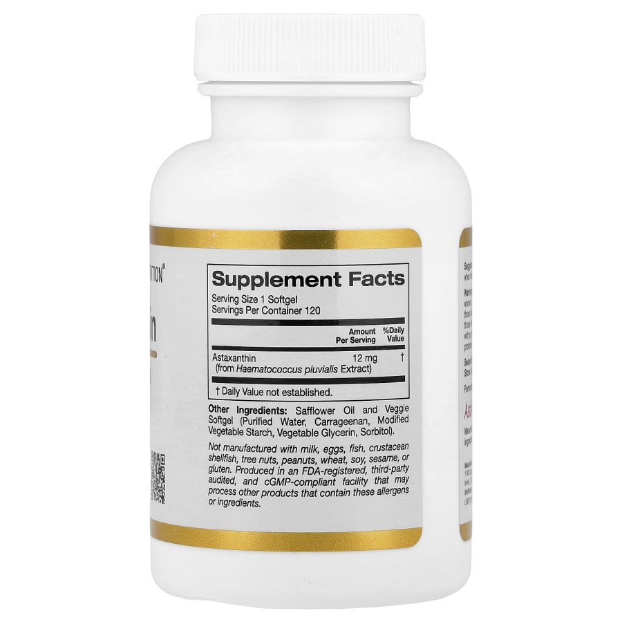California Gold Nutrition Astaxanthin, Astalif® Pure Icelandic, 12 mg, 120 Veggie Softgels, view 2