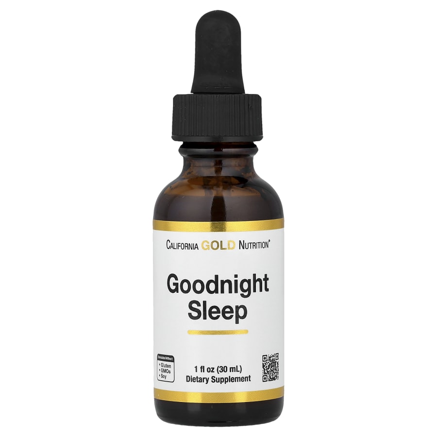 California Gold Nutrition Goodnight Sleep with Fresh Milky Oat Seed, St. John's Wort, Skullcap, and Passion Flower Herbs, 1 fl oz (30 ml), view 3