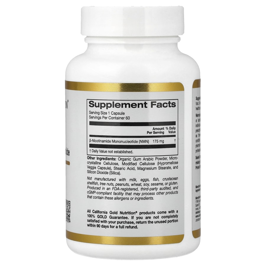 California Gold Nutrition NMN, 175 mg, 60 Veggie Capsules, view 2