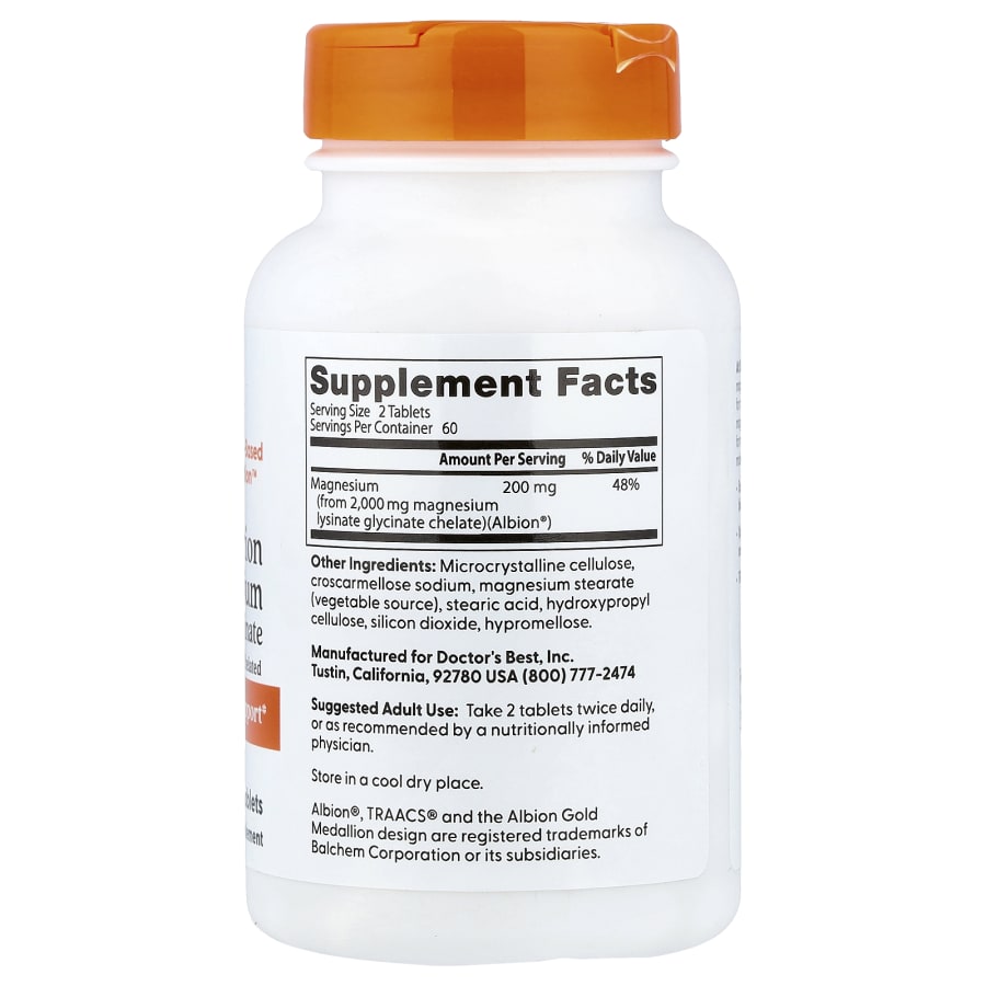 Doctor's Best High Absorption Magnesium, 120 Tablets (100 mg per Tablet), view 2