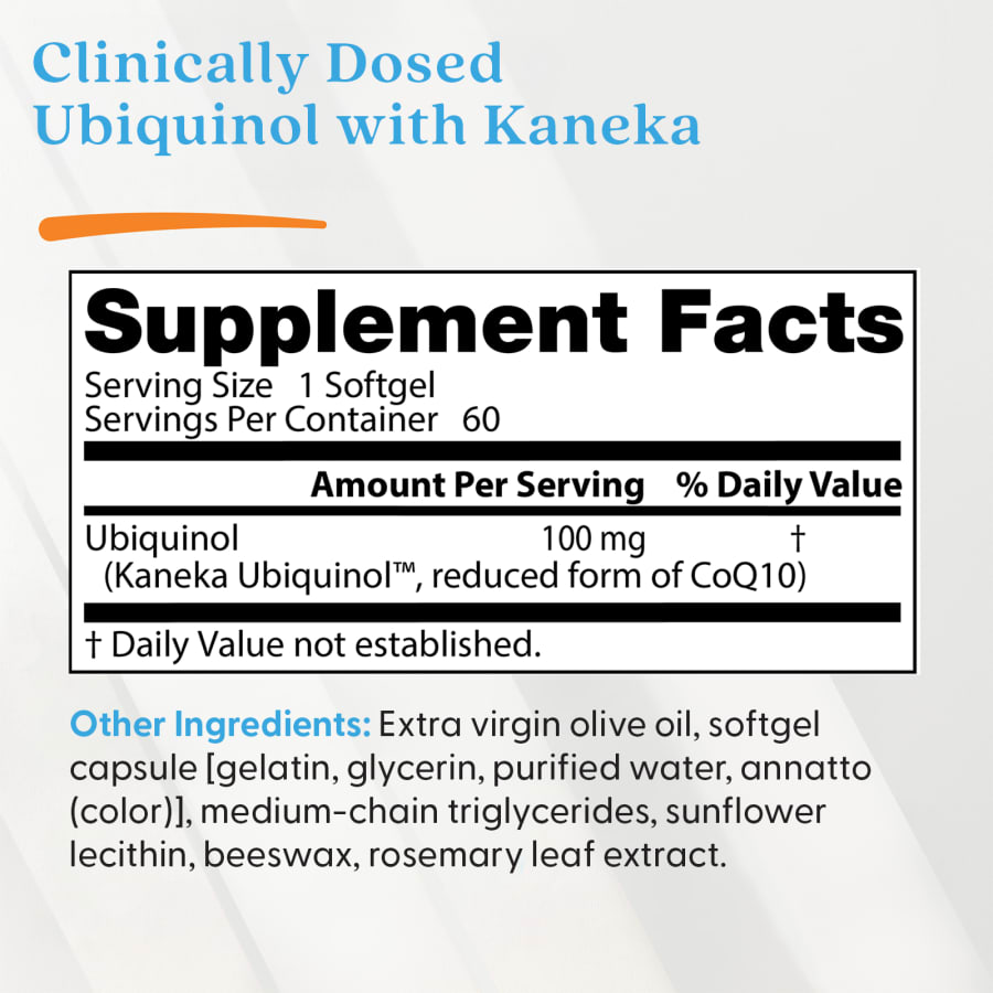 Doctor's Best Ubiquinol , 100 mg, 60 Softgels, view 4