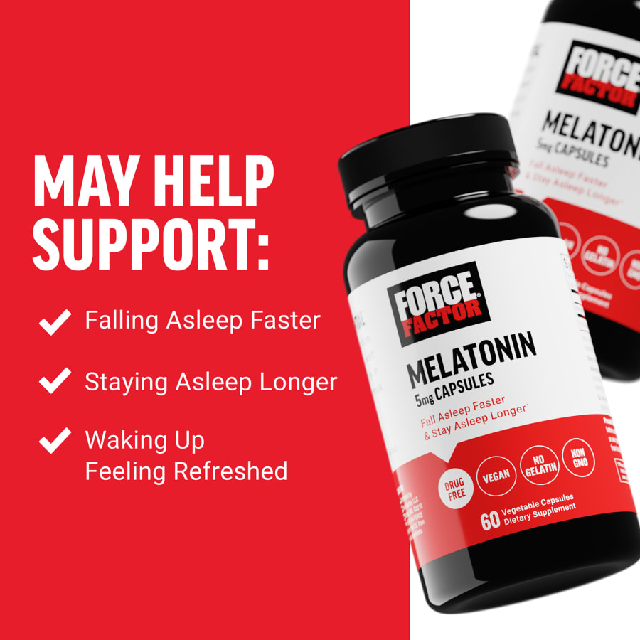 Force Factor Melatonin, 5 mg, 60 Vegetable Capsules, view 3
