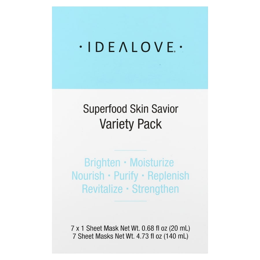 Idealove Superfood Skin Savior Beauty Masks, Variety Pack, 7 Sheets, 0.68 fl oz (20 ml) Each, view 2