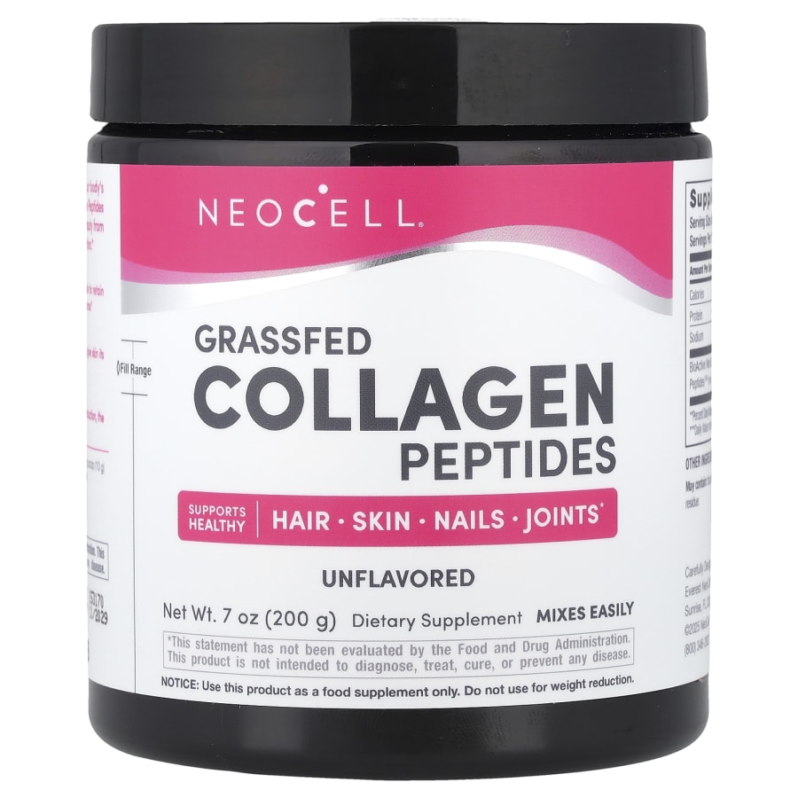 NeoCell Grassfed Collagen Peptides, Unflavored, 7 oz (200 g)