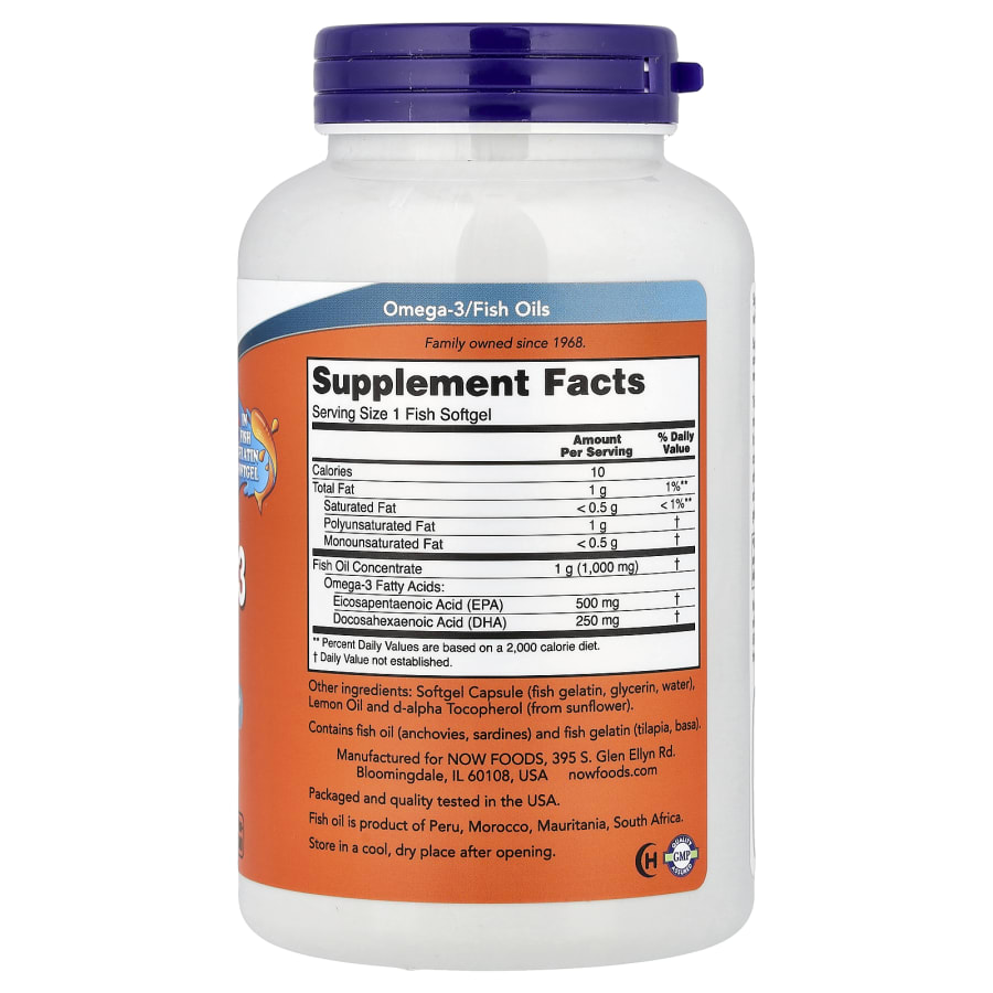 NOW Foods Ultra Omega-3 Fish Oil, 180 Fish Softgels, view 2