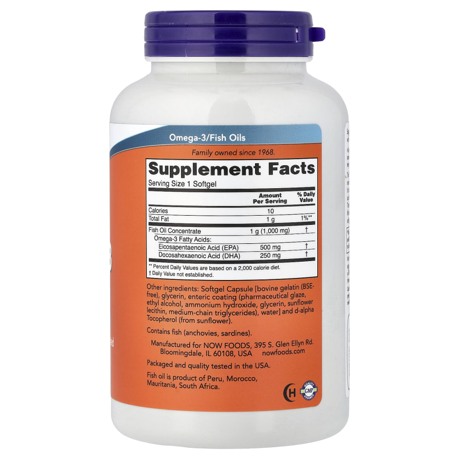 NOW Foods Ultra Omega-3 Fish Oil, 180 Softgels, view 2