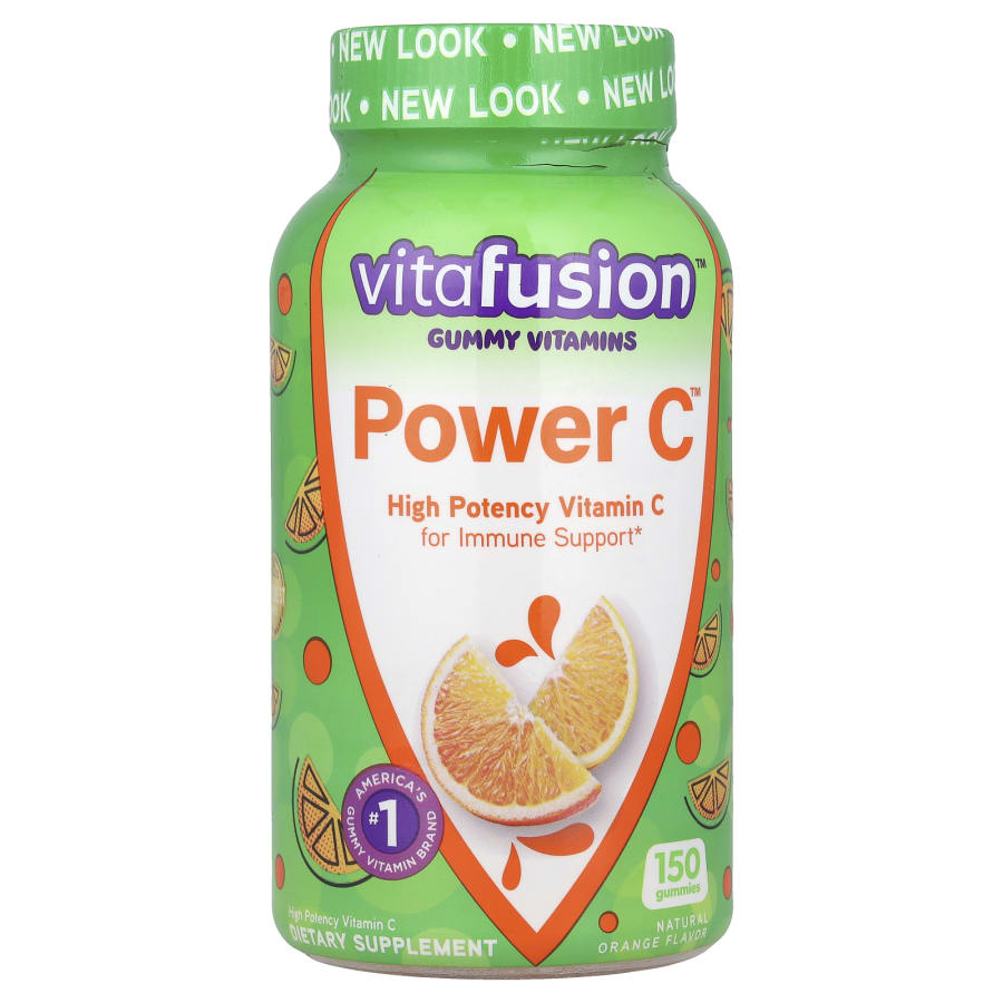 VitaFusion Power C™, High Potency Vitamin C Gummies, Natural Orange, 150 Gummies