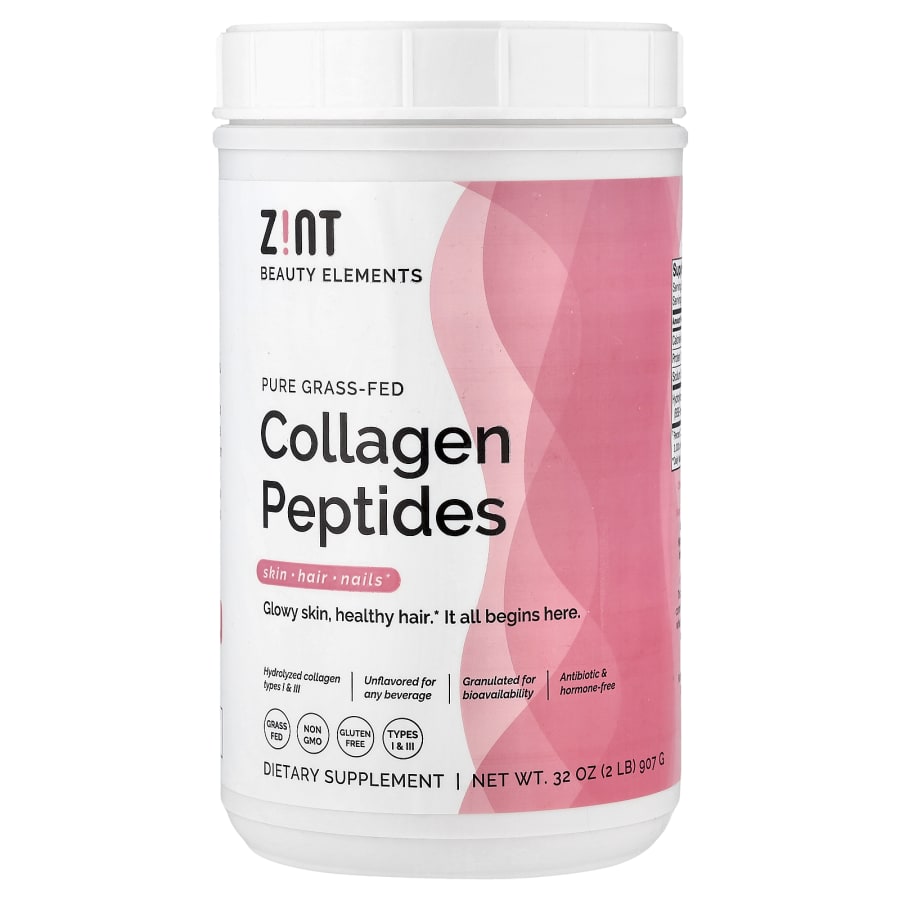 Zint Pure Grass-Fed Collagen Peptides, Unflavored, 32 oz (907 g)